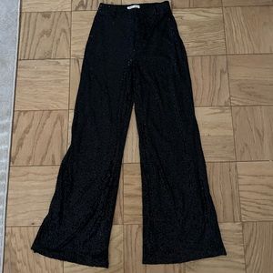 Black Sequin Trousers